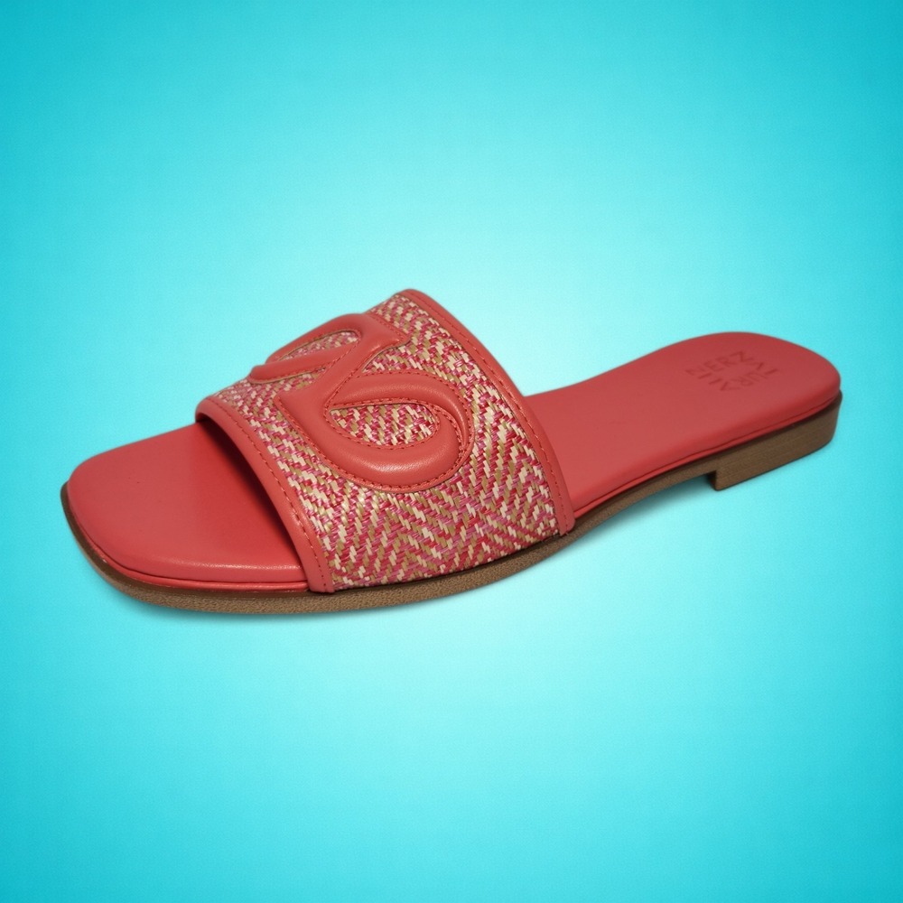 Women's Naturalizer Genevieve 2 Sunset Coral Pink Slide Sandals, Size 12 M